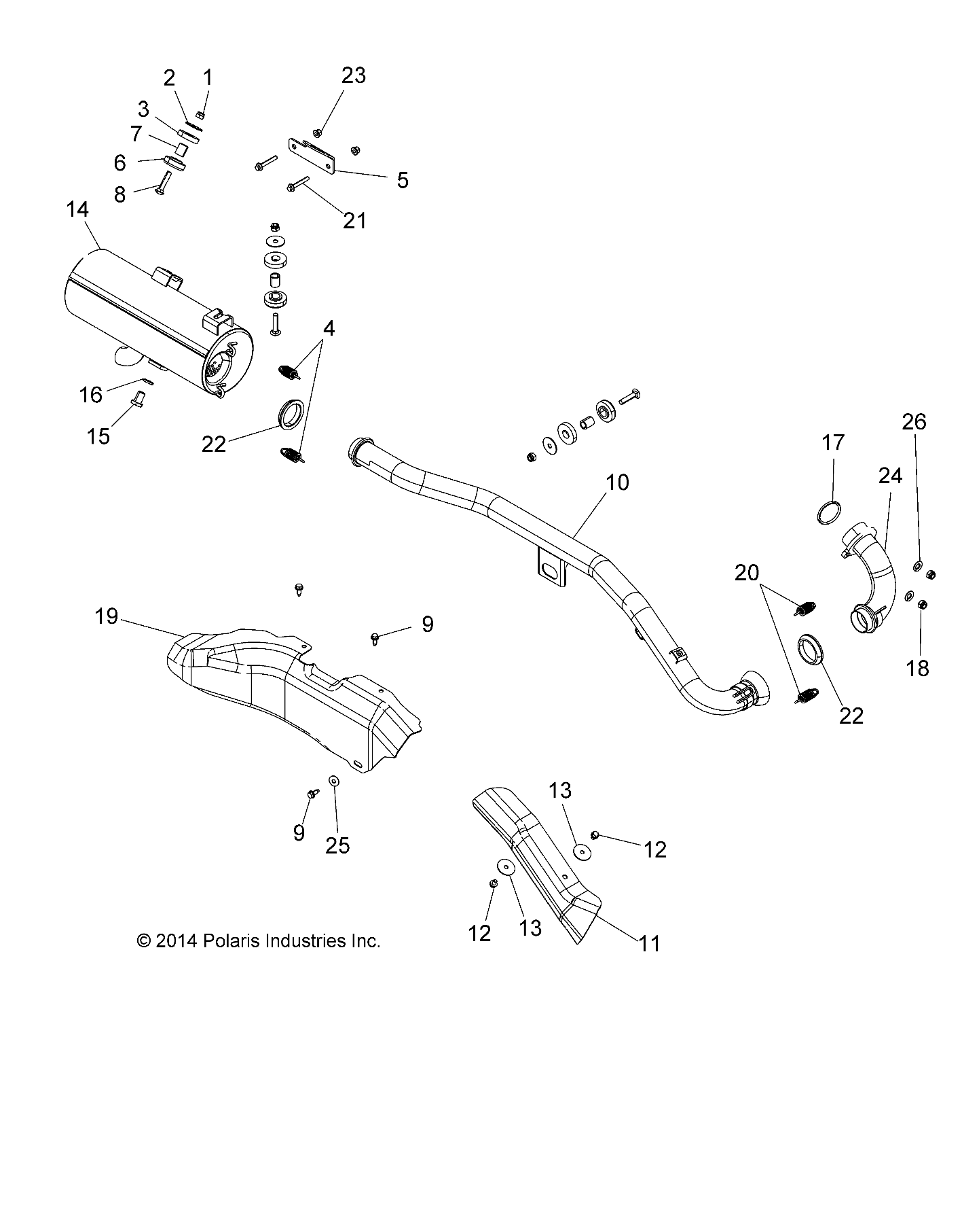 MOTEUR ECHAPPEMENT POUR HAWKEYE 325 2X4 2015