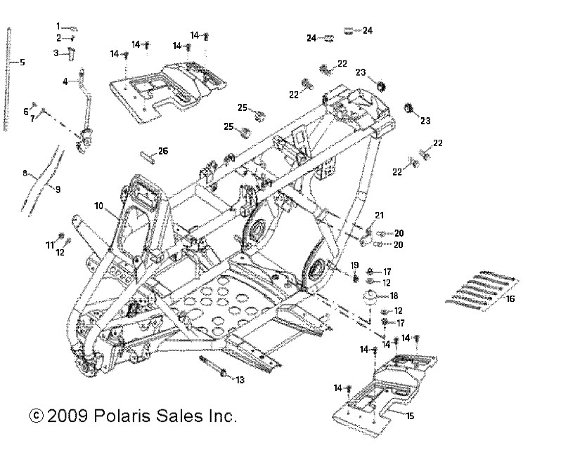 CHASSIS CHASSIS POUR PHOENIX 200 QUAD 2010