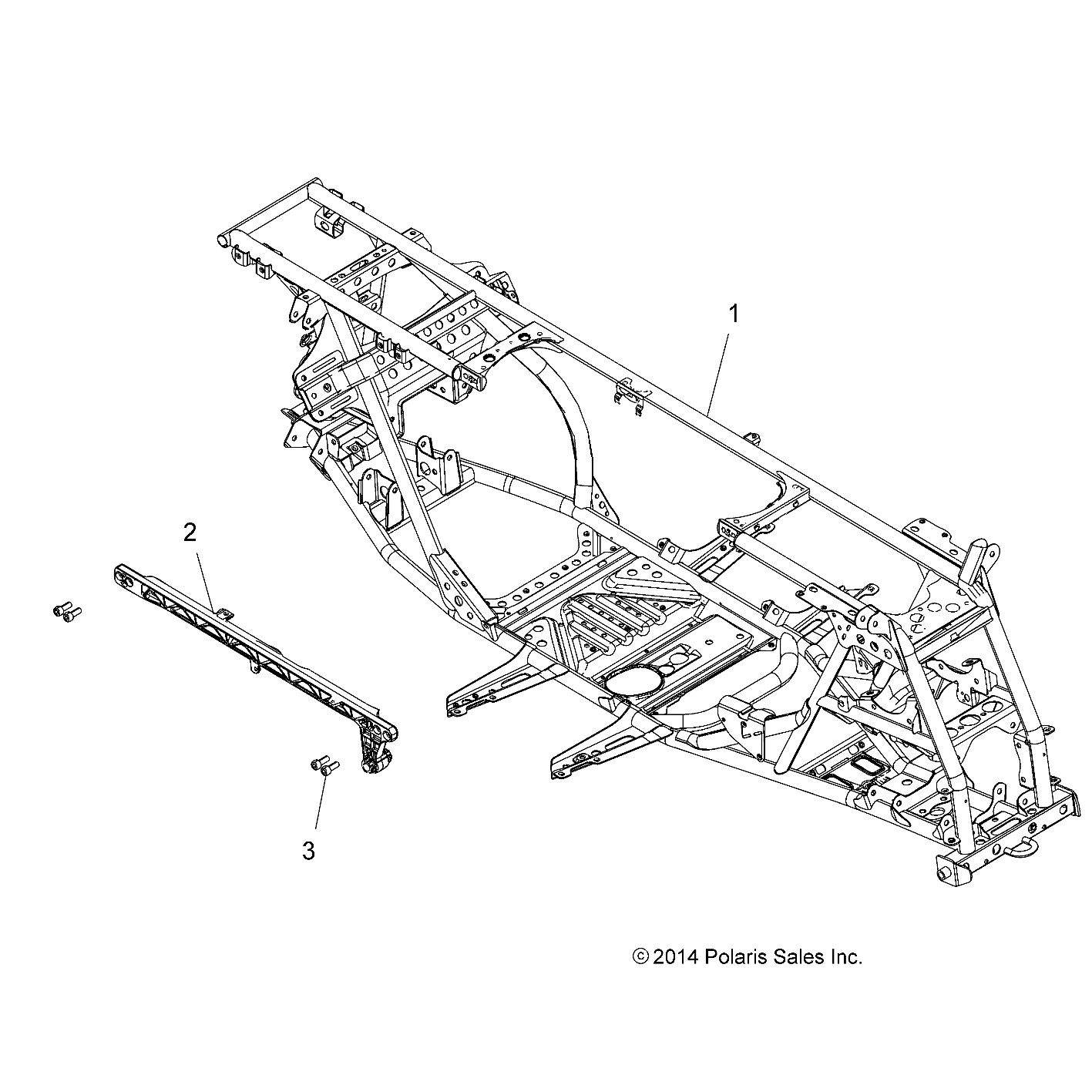 CHASSIS CHASSIS PRINCIPAL POUR SPORTSMAN TOURING 850 SP 2019