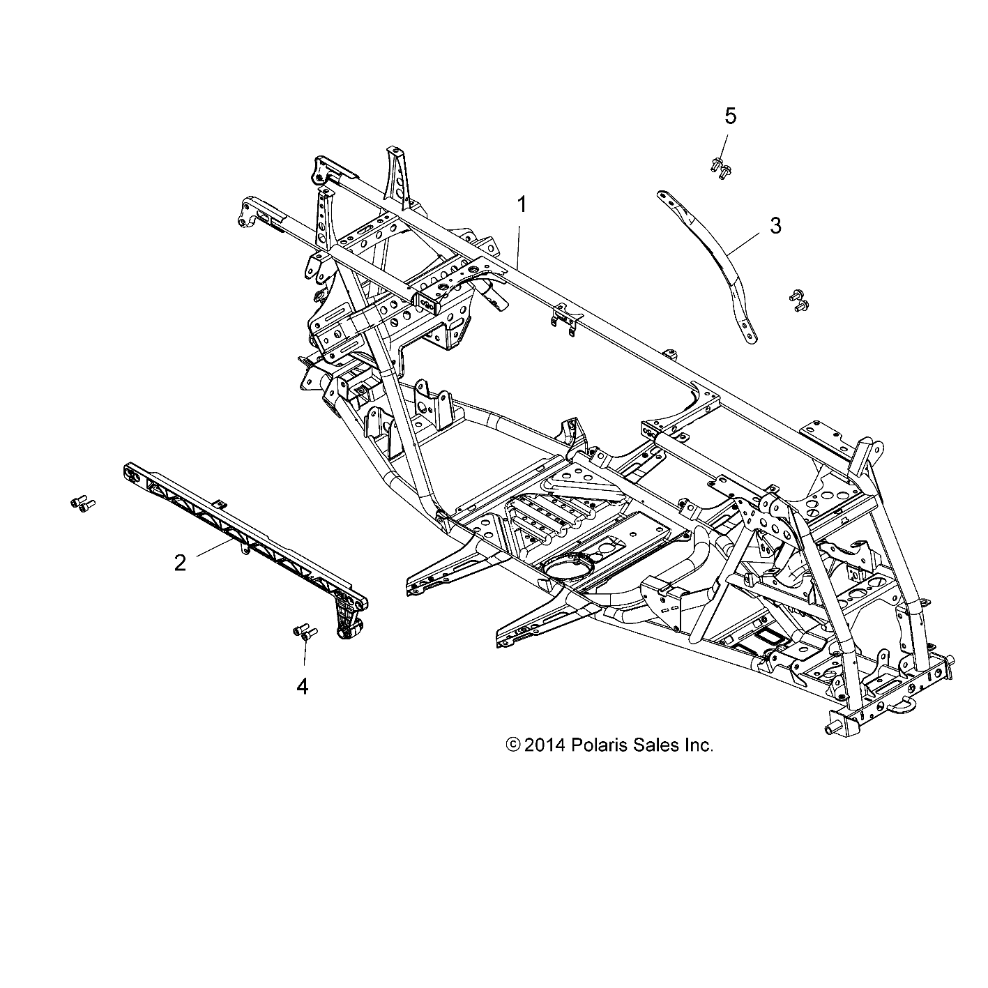 CHASSIS CHASSIS PRINCIPAL POUR SCRAMBLER 1000 XP ZUG 2019