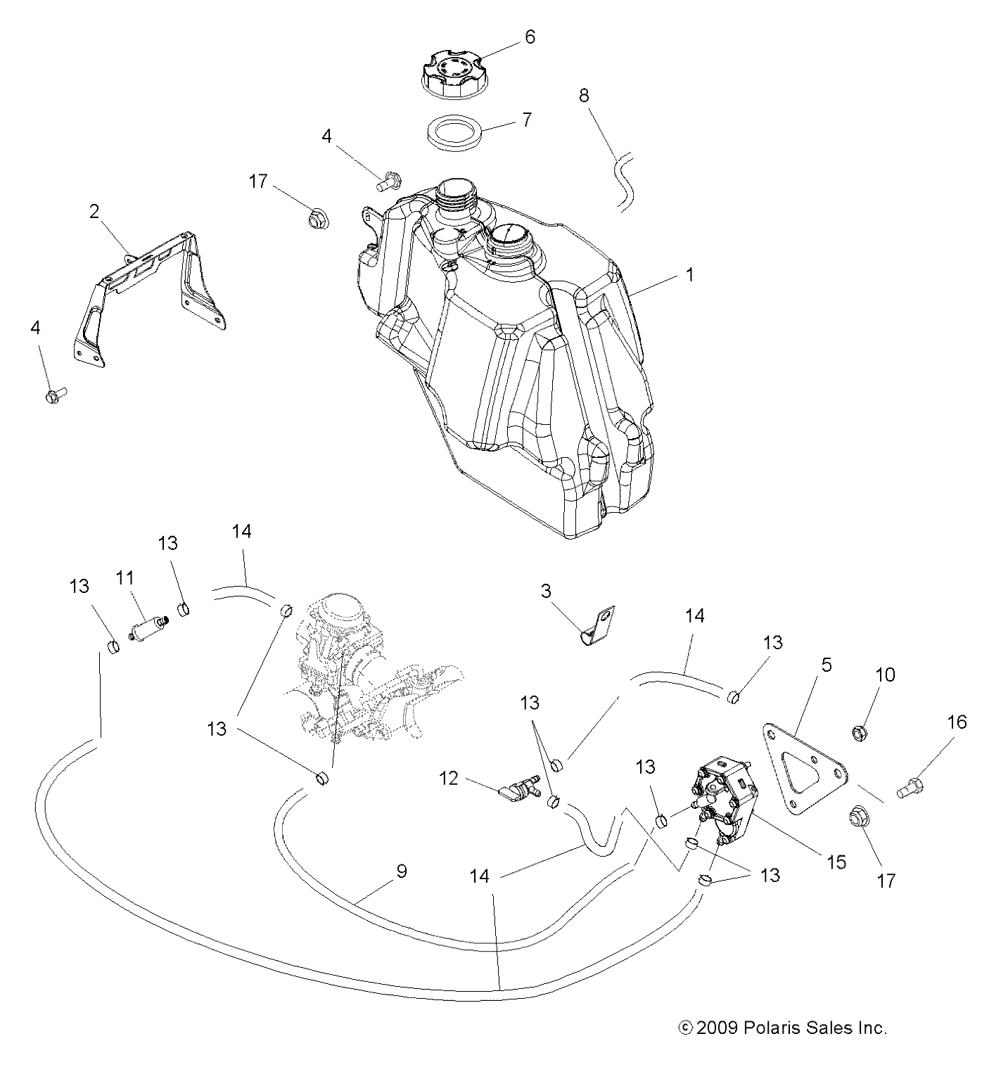 CARROSSERIE RESERVOIR DE CARBURANT POUR HAWKEYE 2X4 2011
