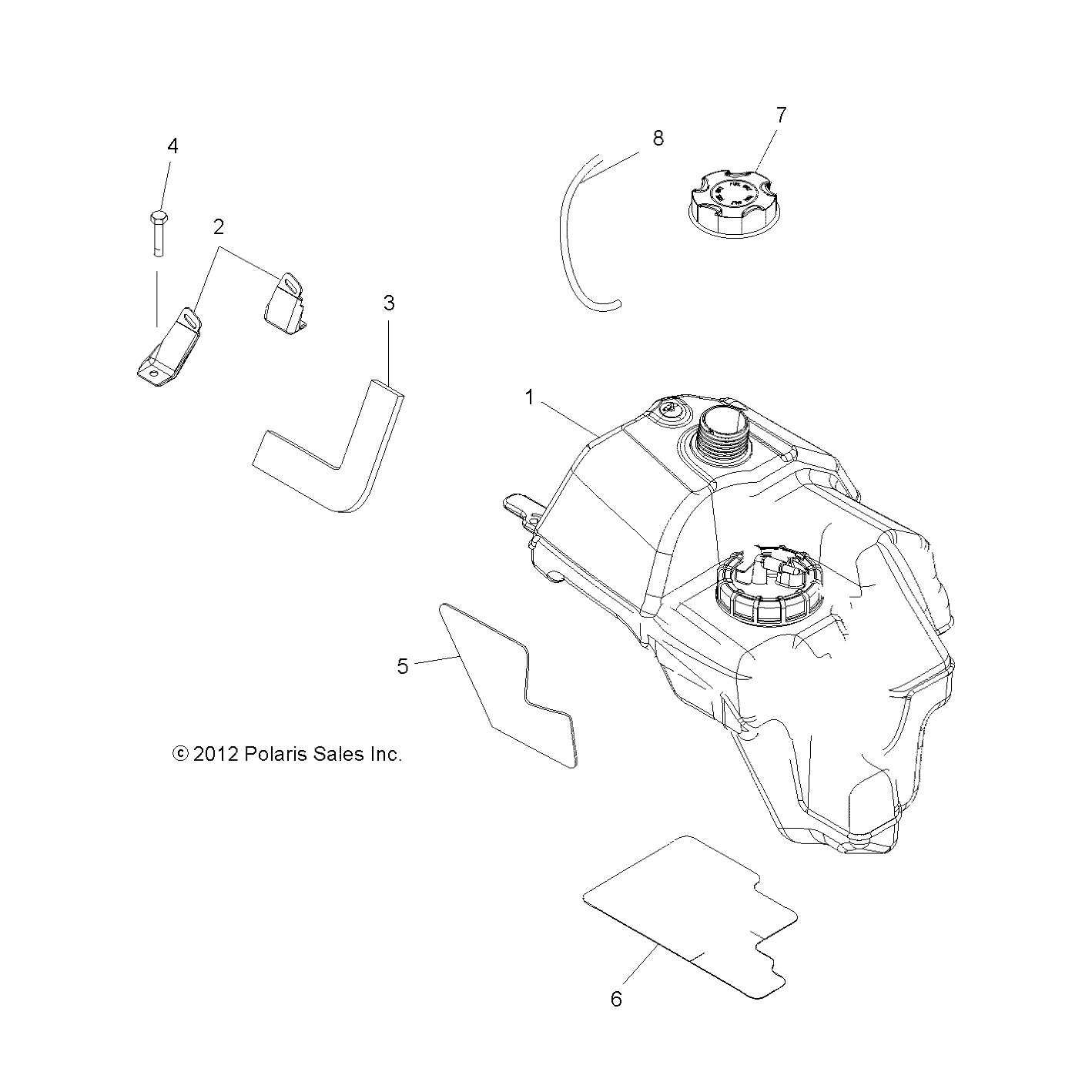 CARROSSERIE RESERVOIR ASM POUR HAWKEYE 400 HO 2X4 2013