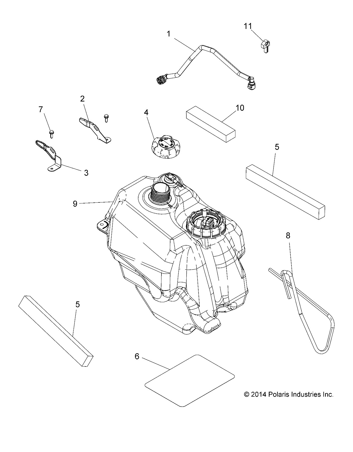 CARROSSERIE RESERVOIR ASM POUR SPORTSMAN 570 EFI MD 2015