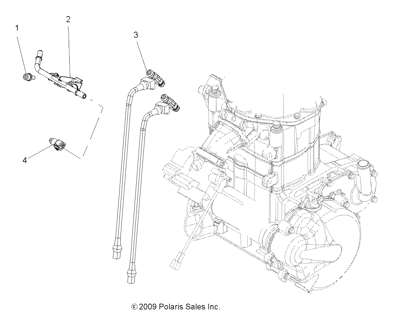 MOTEUR INJECTEUR DE CARBURANT POUR SPORTSMAN 800 EFI 2011