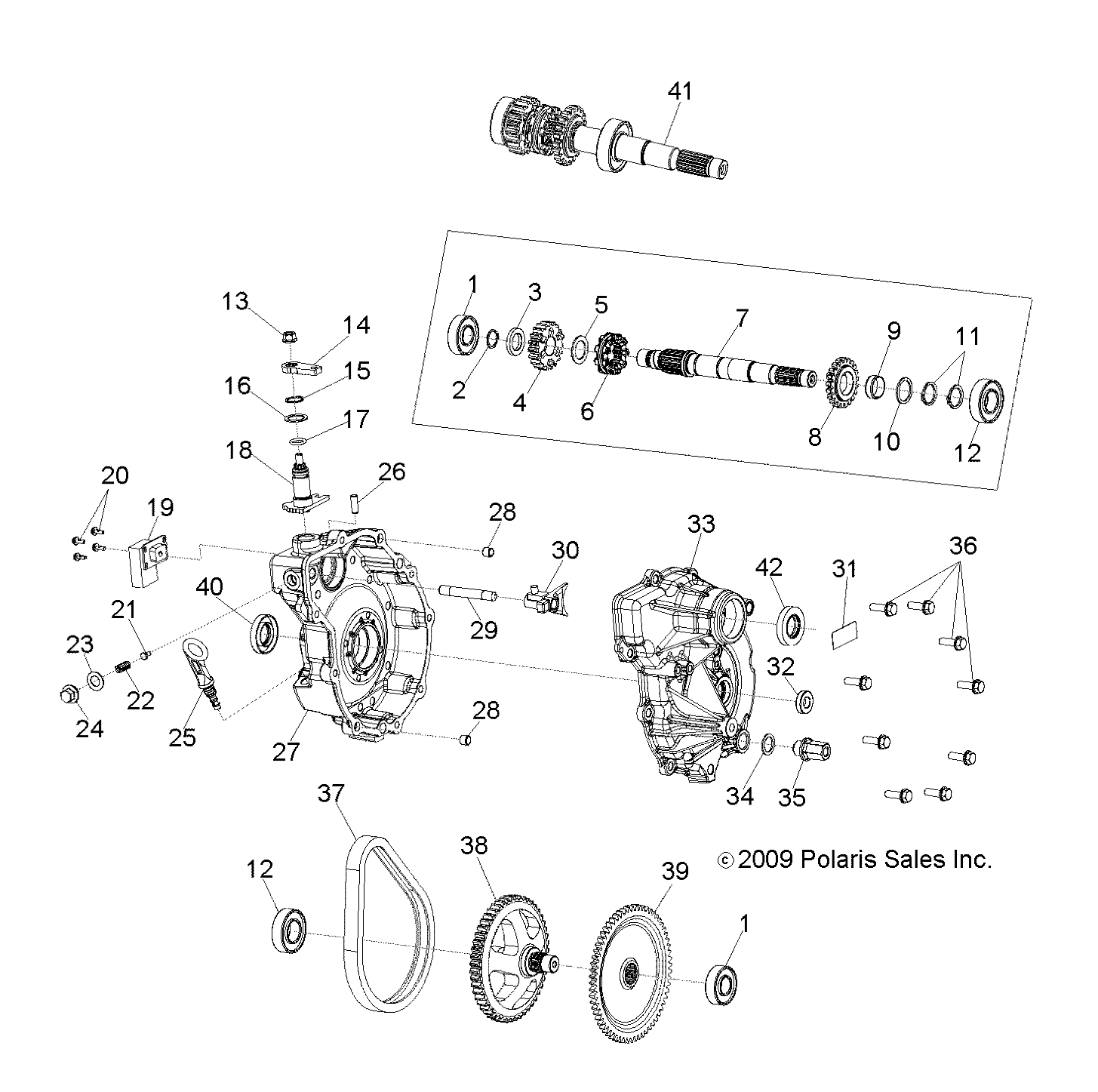 TRANSMISSION BOITE PRINCIPALE POUR TRAIL BOSS 330 INTL 2012