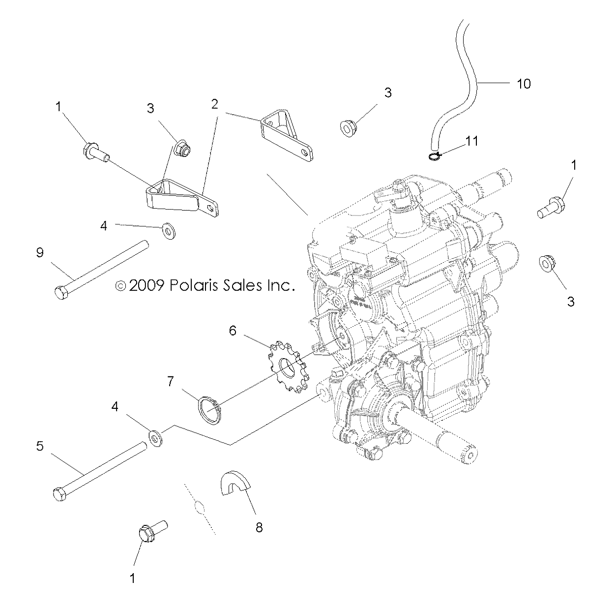 TRANSMISSION MONTAGE BOITE PRINCIPALE POUR SCRAMBLER 500 4X4 INTL 2010