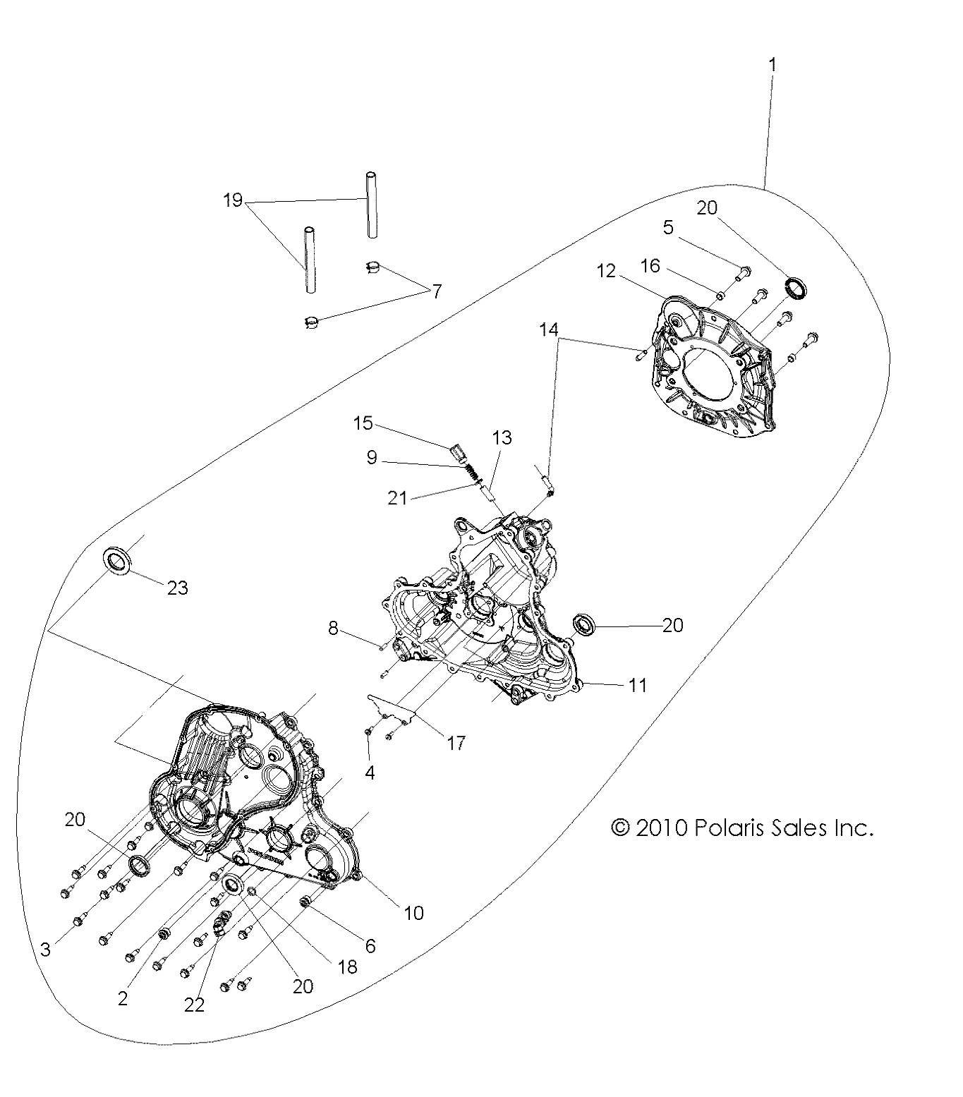 TRANSMISSION BOITE PRINCIPALE POUR SPORTSMAN FOREST 550 2014