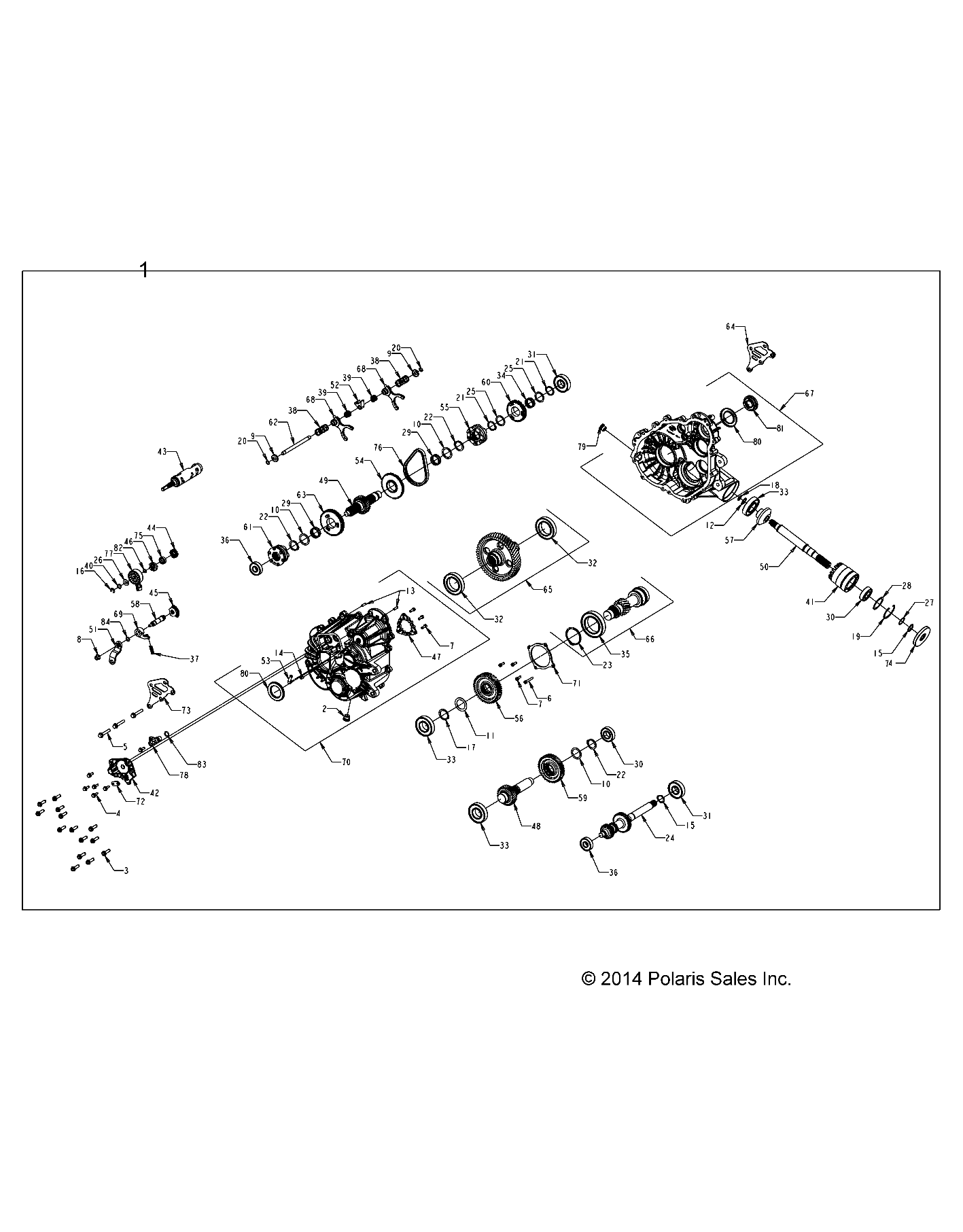 TRANSMISSION BOITE PRINCIPALE POUR SPORTSMAN ACE 570 HD 2015