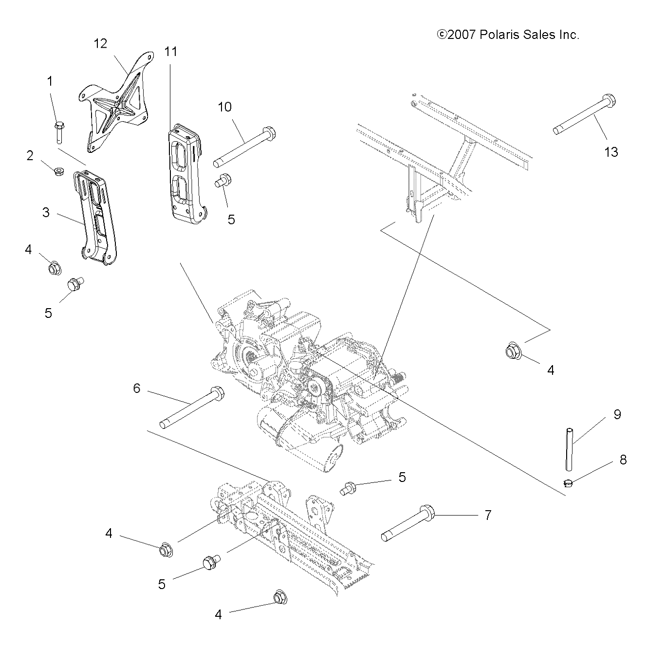 TRANSMISSION MONTAGE BOITE PRINCIPALE POUR SPORTSMAN TOURING 500 EFI 2008