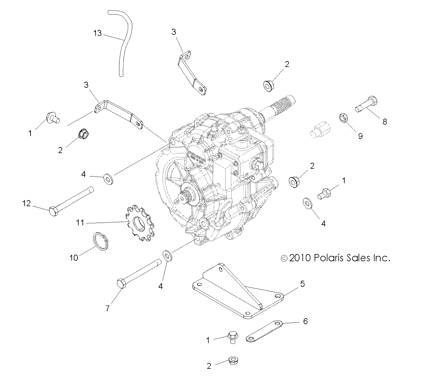 TRANSMISSION MONTAGE BOITE PRINCIPALE POUR TRAIL BOSS 330 INTL 2011