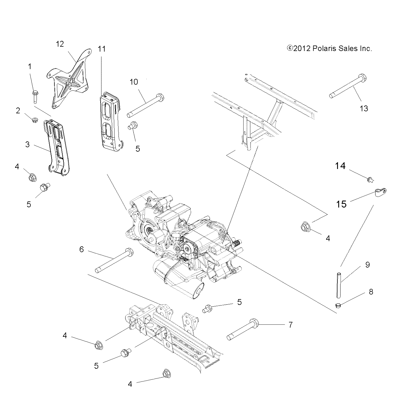TRANSMISSION MONTAGE BOITE PRINCIPALE POUR SPORTSMAN TOURING 500 HO 2013