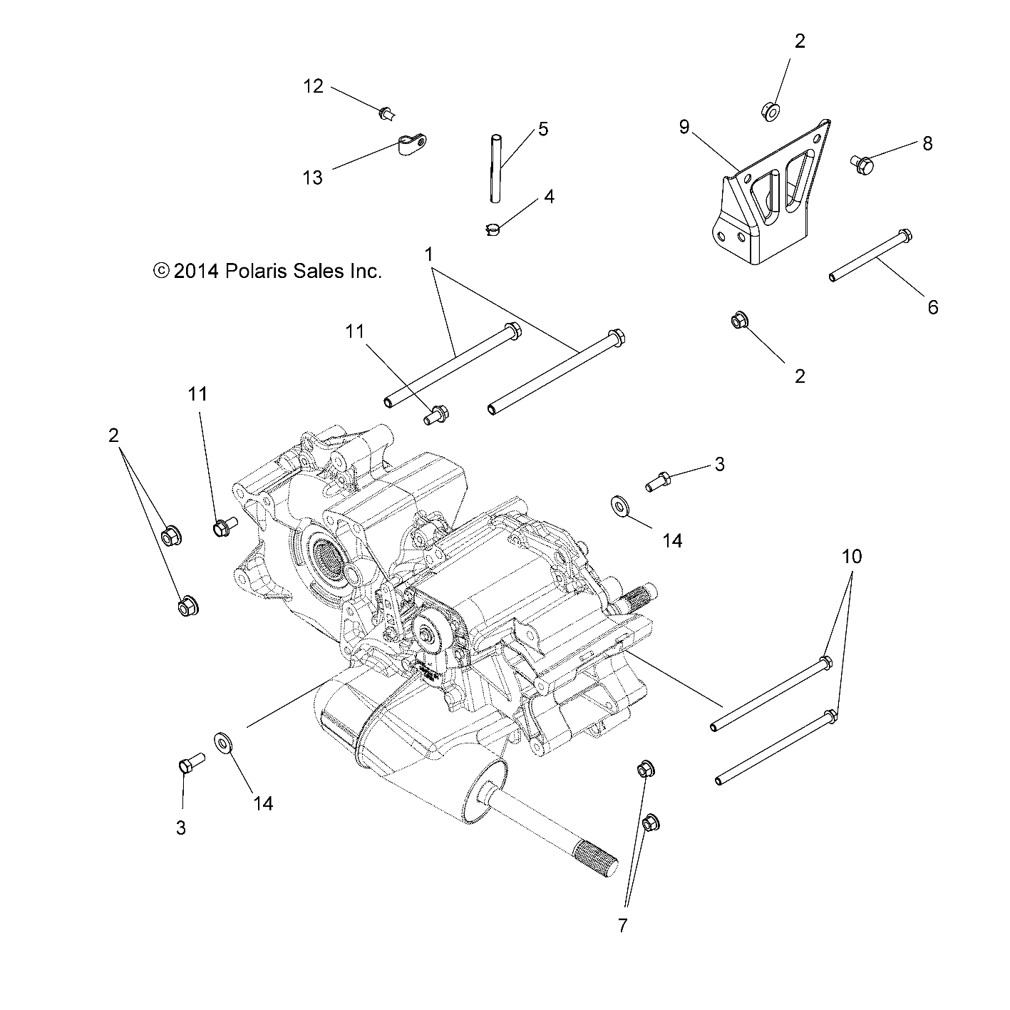 TRANSMISSION MONTAGE BOITE PRINCIPALE POUR SPORTSMAN 400 HO 4X4SE 2014