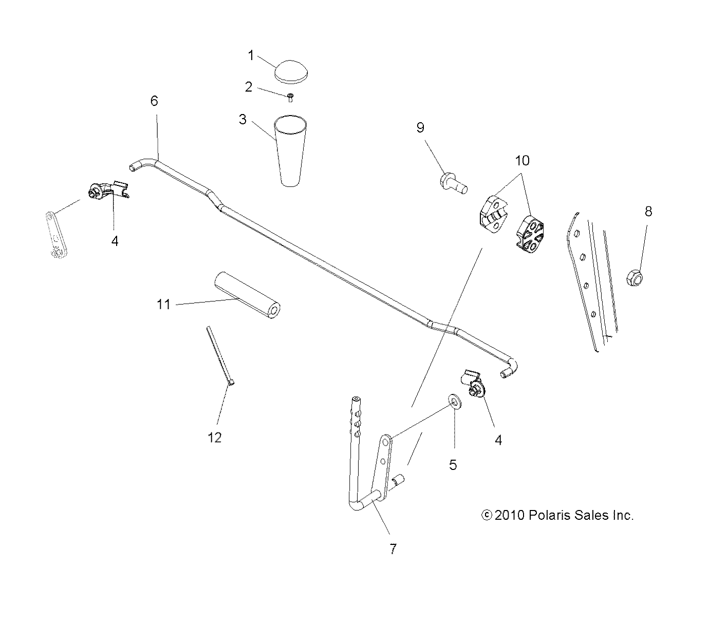 TRANSMISSION SELECTEUR DE VITESSES POUR SPORTSMAN FOREST TRACTOR 500 2012