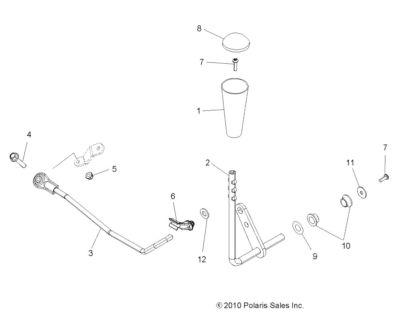 TRANSMISSION SELECTEUR DE VITESSES POUR SPORTSMAN 850 WV 2014
