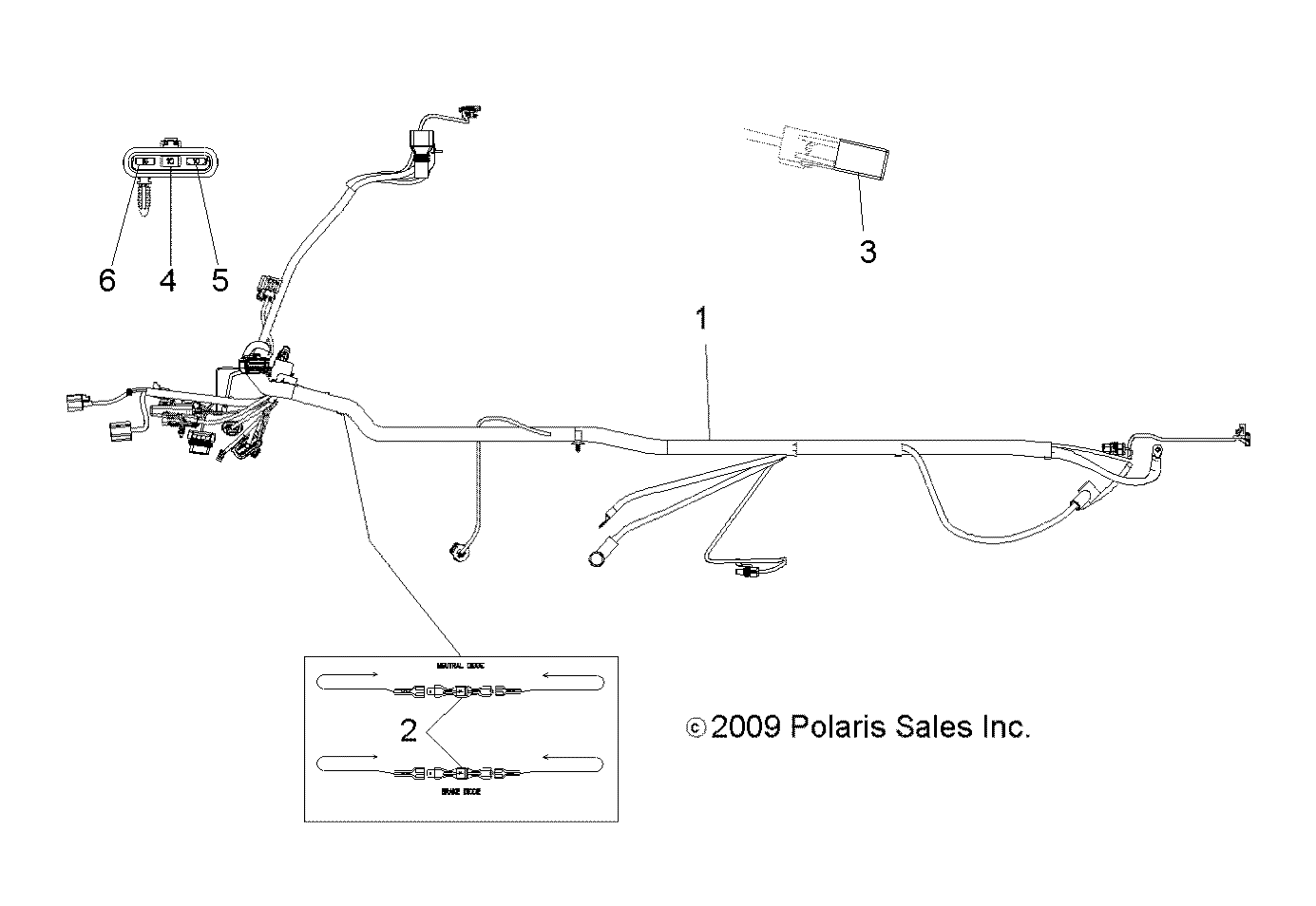 ELECTRIQUE FAISCEAU POUR SCRAMBLER 500 4X4 INTL 2010