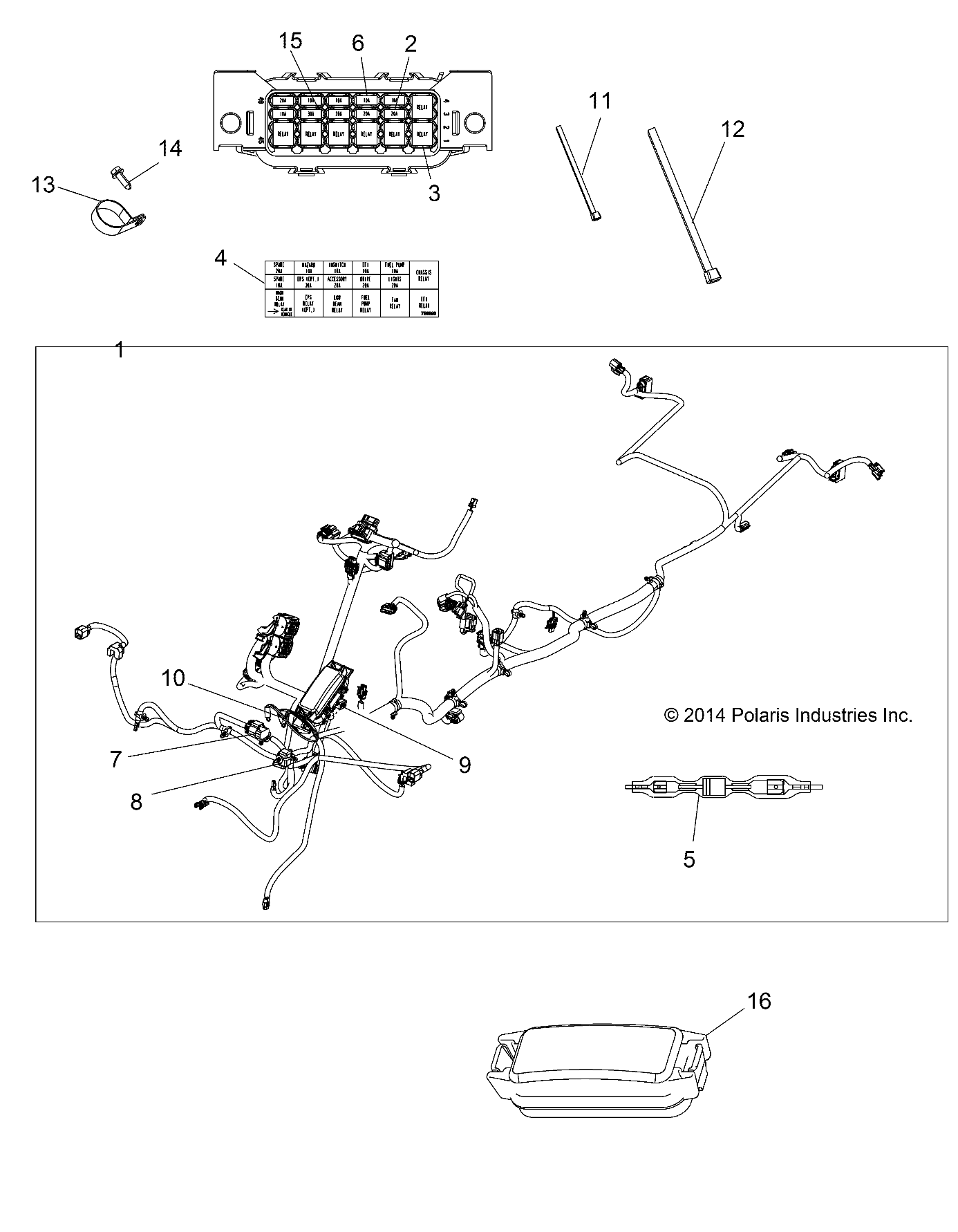 ELECTRIQUE FAISCEAU POUR SPORTSMAN 570 EFI EPS FOREST QUAD 2015