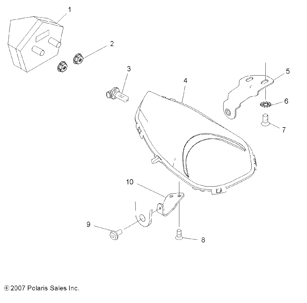 ELECTRIQUE PHARES ET FEUX ARRIERE ET AMPOULES POUR OUTLAW 500 2006