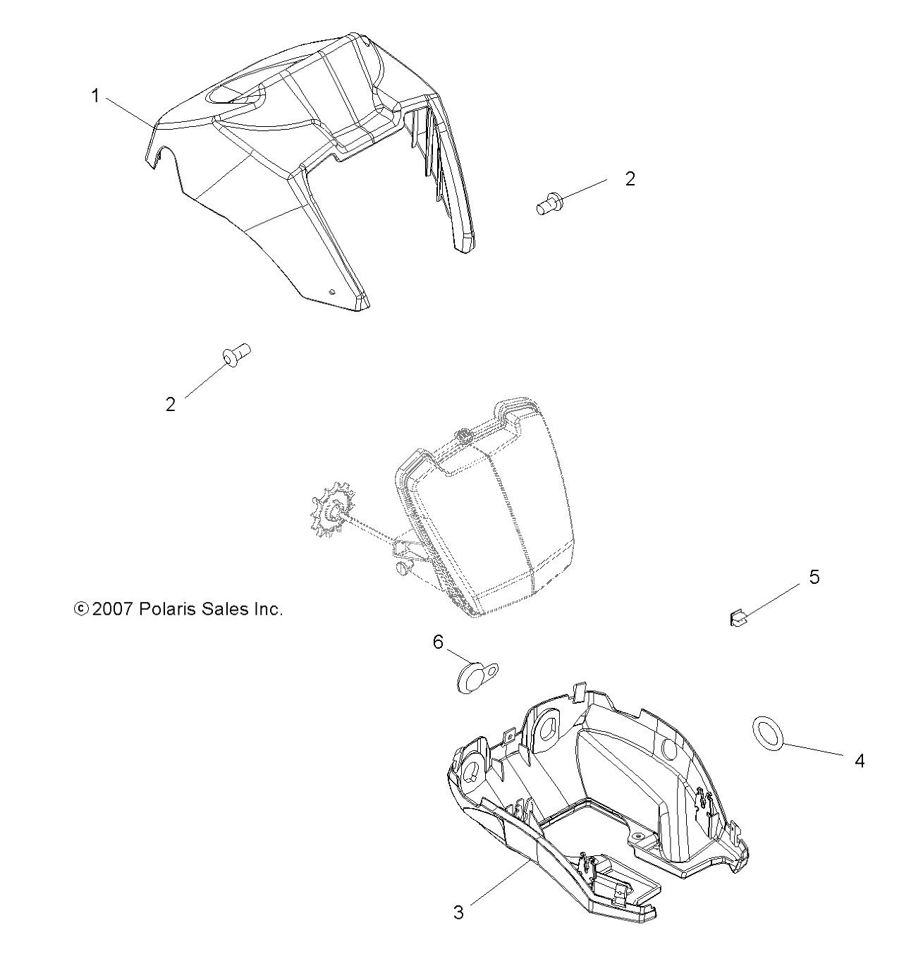 CARROSSERIE PHARE POD POUR SPORTSMAN 800 EFI 2010