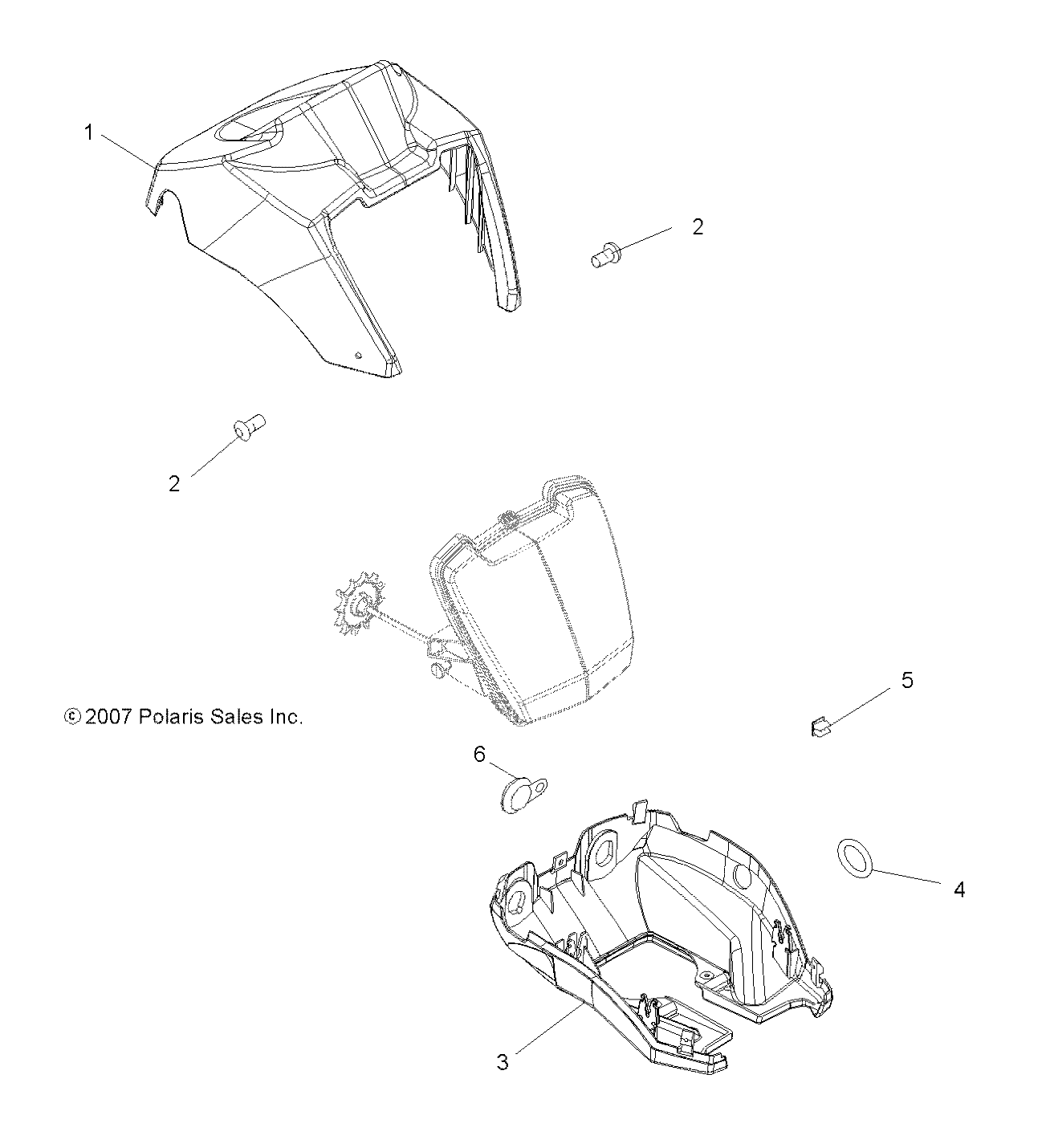 CARROSSERIE PHARE POD POUR SPORTSMAN 570450 EFI MD 2017