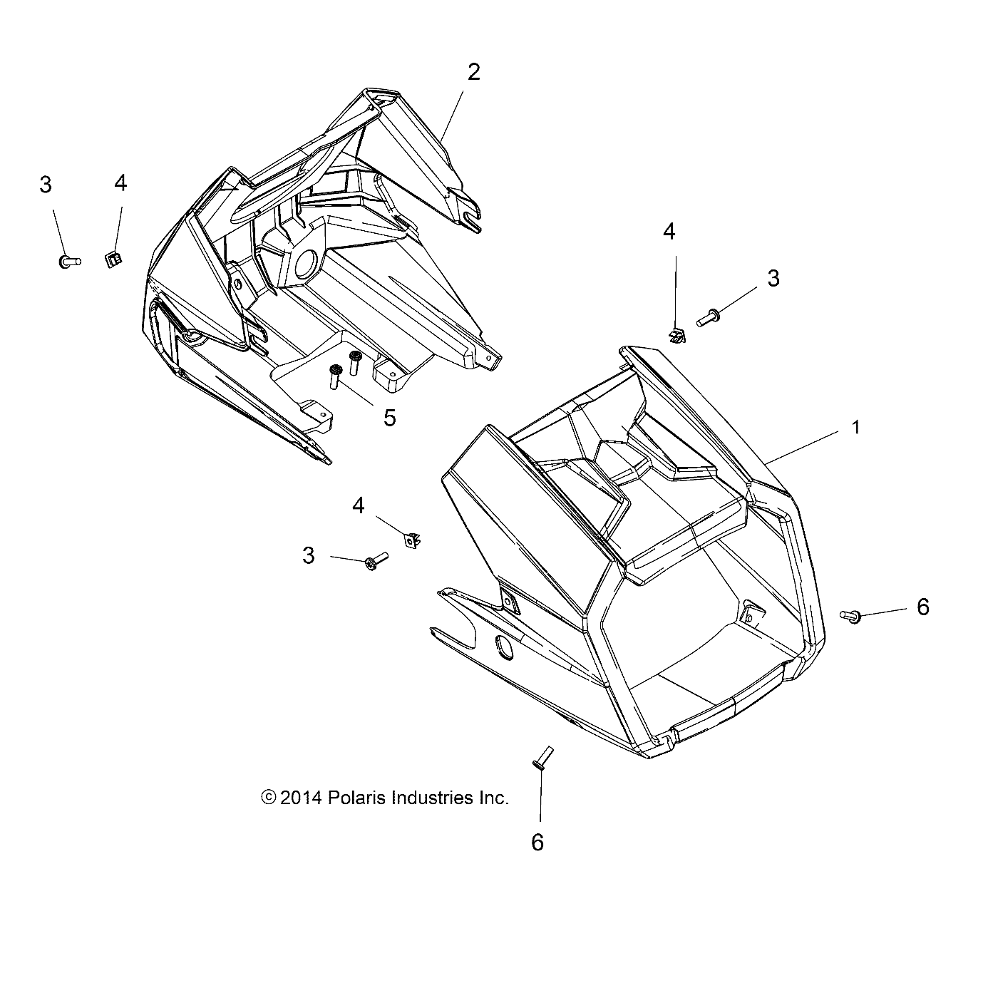 CARROSSERIE PHARE POD POUR SPORTSMAN 850 SP 2016