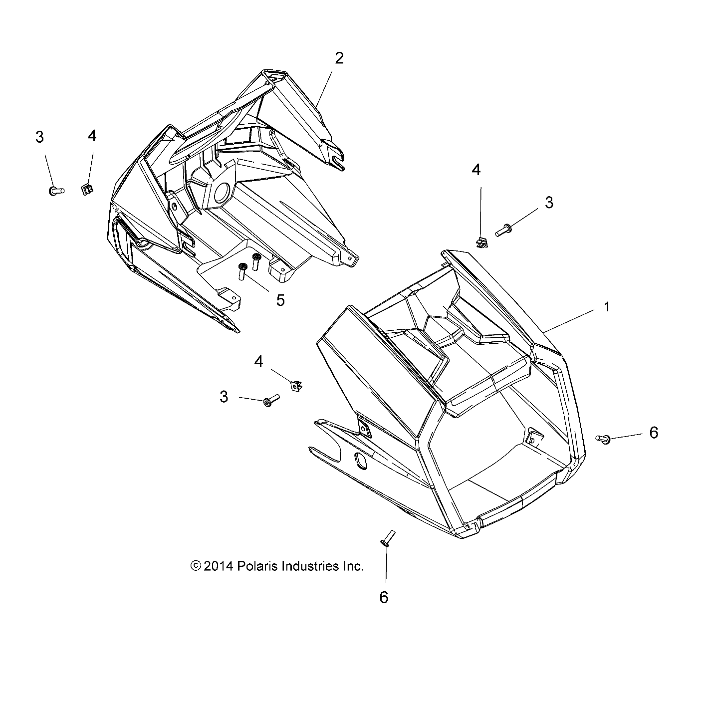 CARROSSERIE PHARE POD POUR 570 TR PRM PS MD 2015