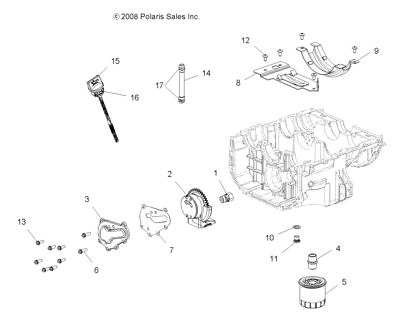 MOTEUR CIRCUIT DE LUBRIFICATION POUR SCRAMBLER 1000 TRACTOR 2018