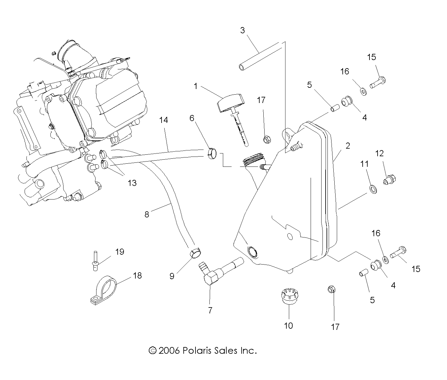 MOTEUR SYSTEME DE LUBRIFICATION ET RESERVOIR DE LUBRIFIANT POUR SCRAMBLER 2X4 INTL 2008