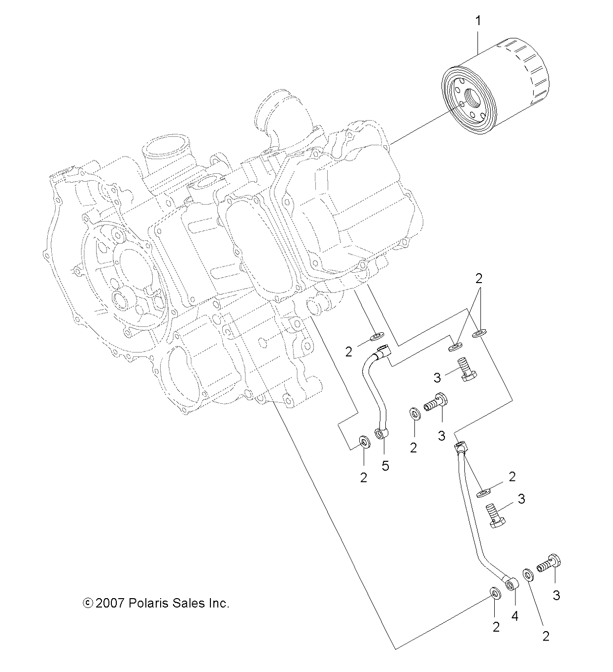 MOTEUR FILTRE A HUILE POUR SPORTSMAN 400 HO 4X4 2008