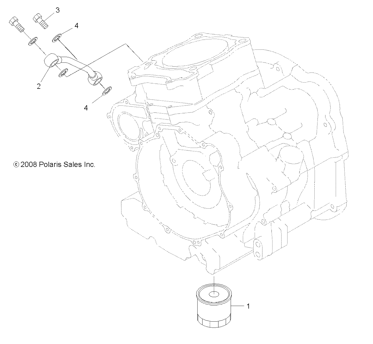 MOTEUR FILTRE A HUILE POUR SPORTSMAN 550 2011