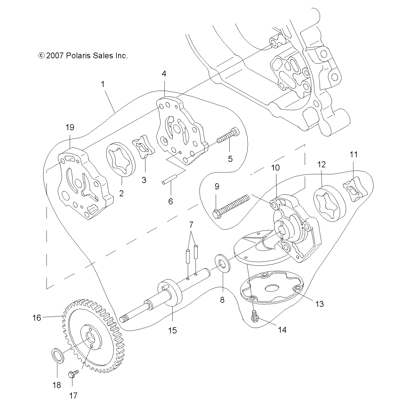 MOTEUR SYSTEME DE LUBRIFICATION ET POMPE A HUILE POUR SCRAMBLER 2X4 INTL 2008