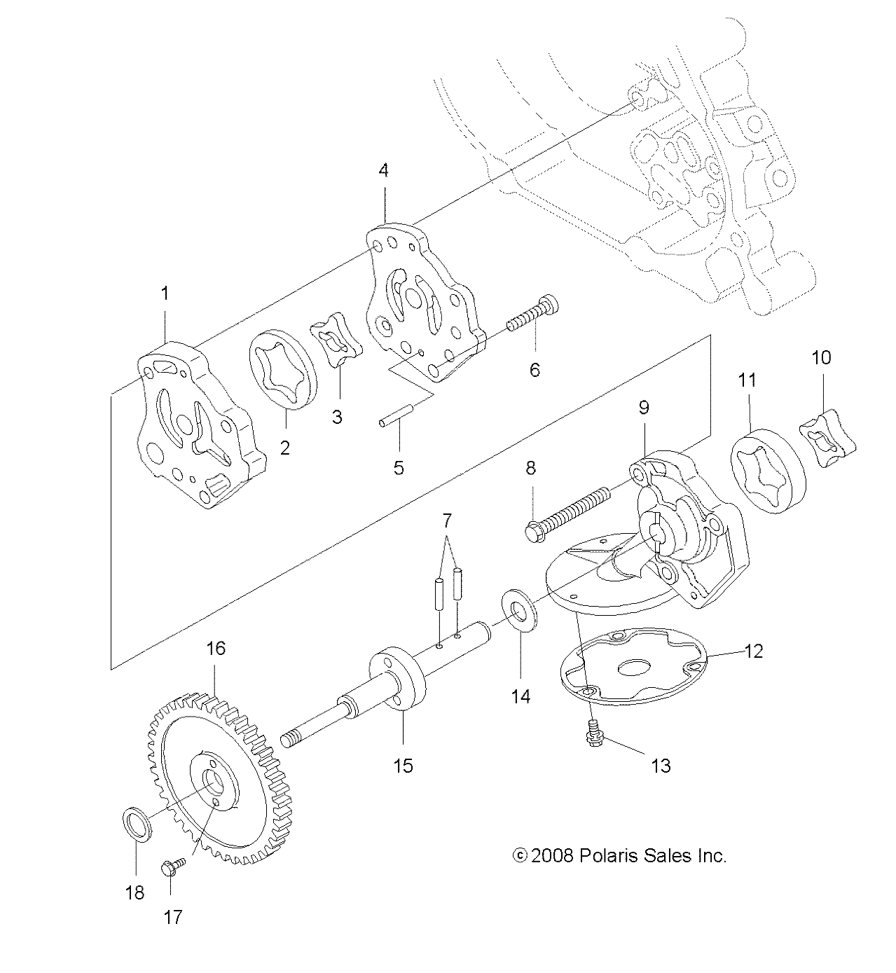 MOTEUR POMPE A HUILE POUR HAWKEYE 400 HO 2X4 2011
