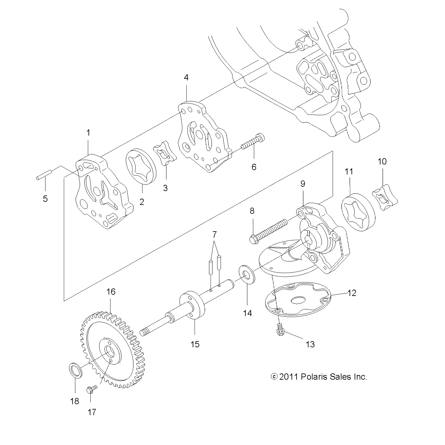 MOTEUR POMPE A HUILE POUR HAWKEYE 400 HO 2X4 2012
