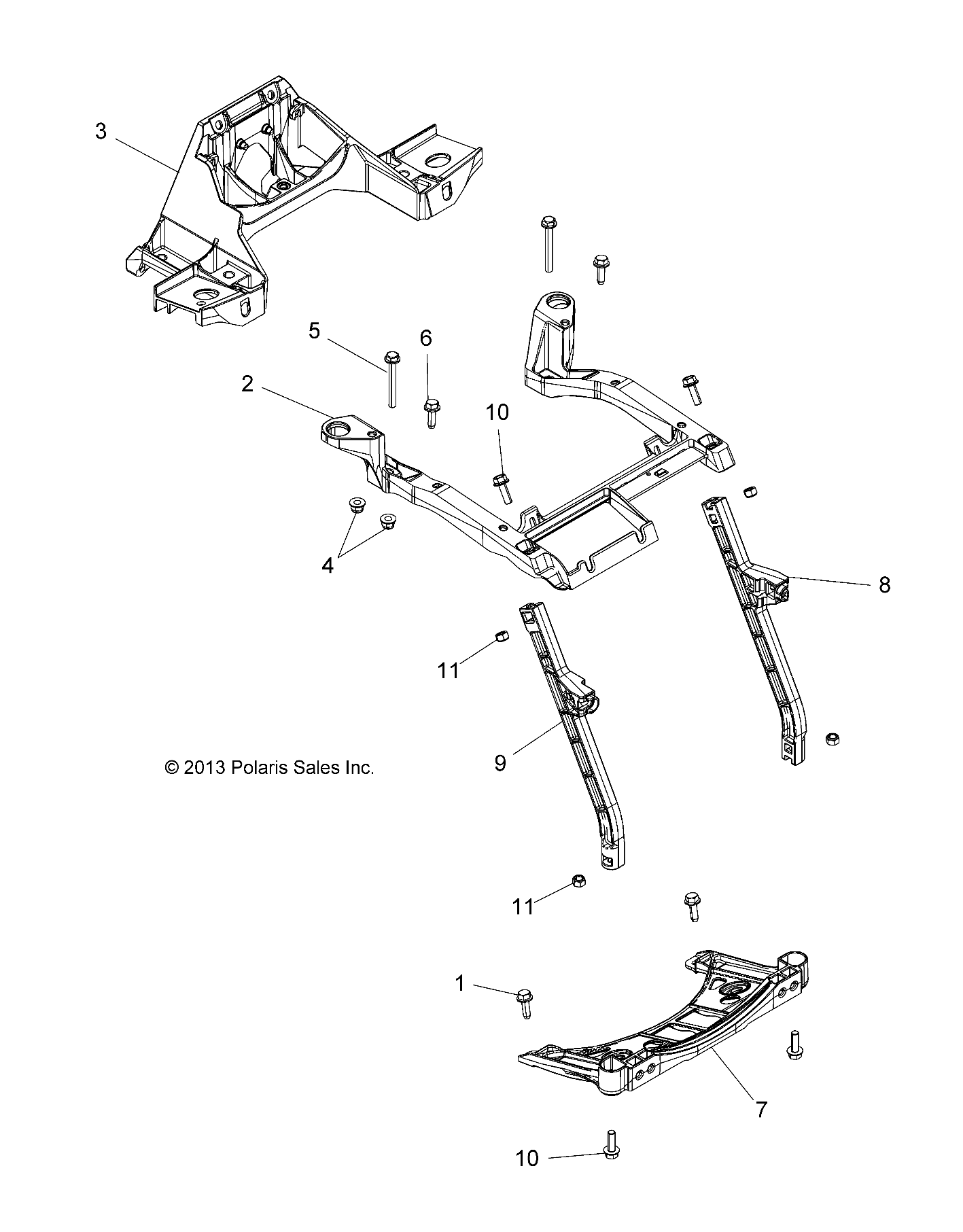 CARROSSERIE SUPPORT RACK AVANT POUR SCRAMBLER XP 1000 2018