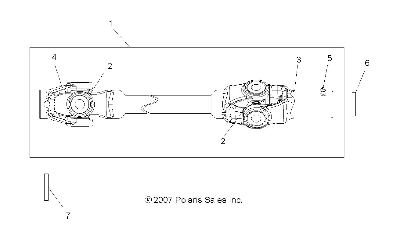TRANSMISSION ARBRE PROPULSION AVANT POUR SPORTSMAN 500 EFI 2009