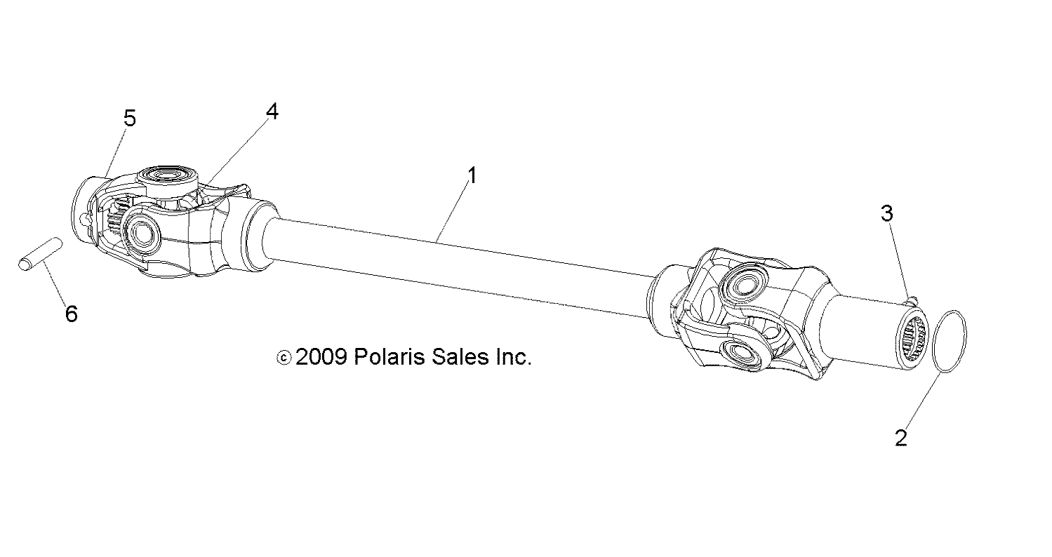 TRANSMISSION ARBRE PROPULSION AVANT POUR SCRAMBLER 500 4X4 2010