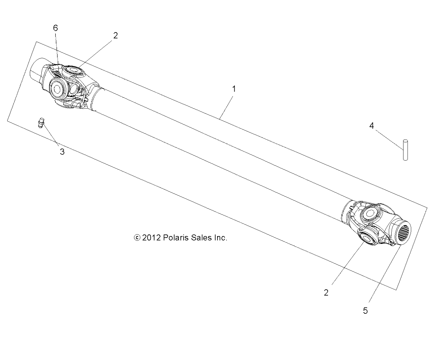 TRANSMISSION ARBRE DE SUPPORT AVANT POUR SCRAMBLER 850 XP HOEPS 2014