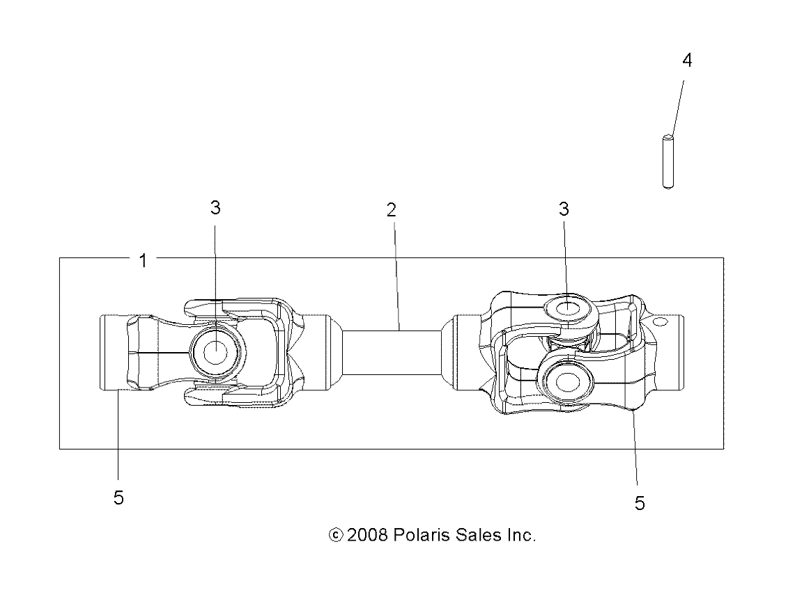 TRANSMISSION ARBRE PROPULSION ARRIERE POUR SPORTSMAN 800 EFI 6X6 2014