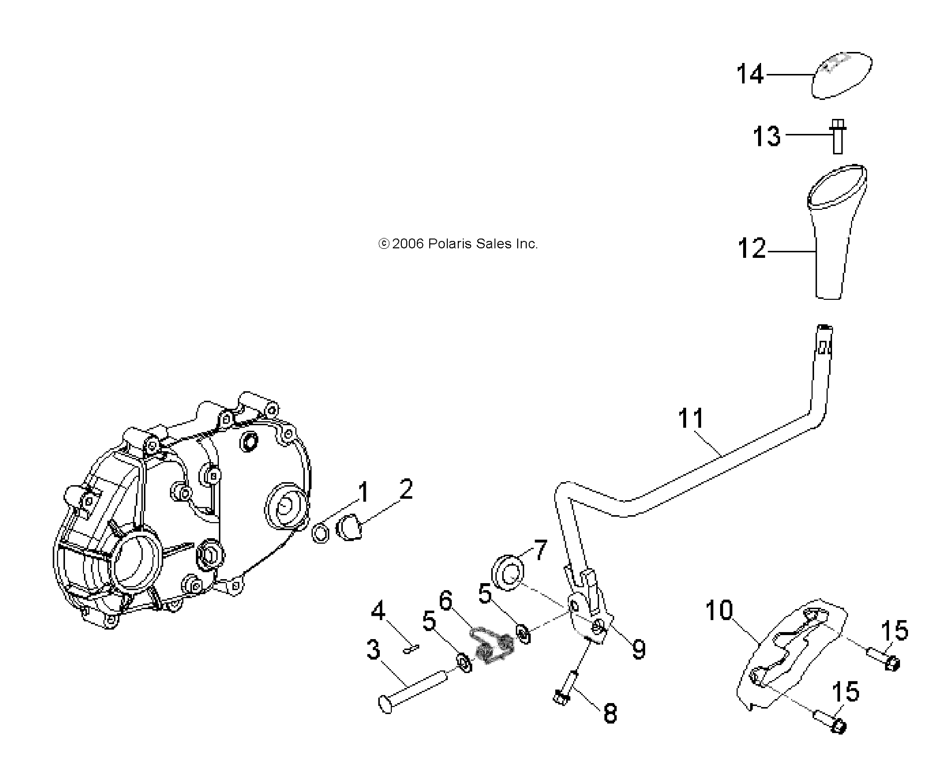 TRANSMISSION LEVIER DE VITESSE POUR OUTLAW 110 MD 2024