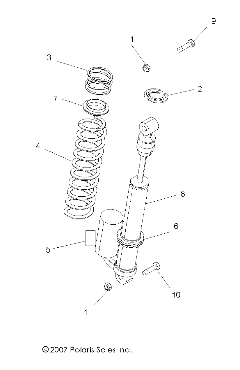 SUSPENSION REAR SHOCK MOUNTING POUR SCRAMBLER 2X4 INTL 2008