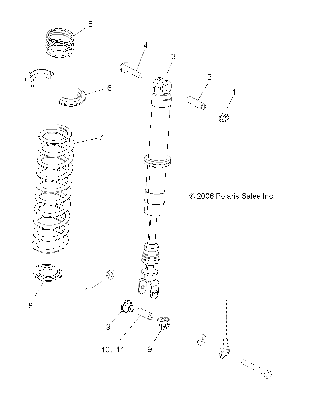 SUSPENSION - MONTAGE AMORTISSEUR ARRIERE No 50