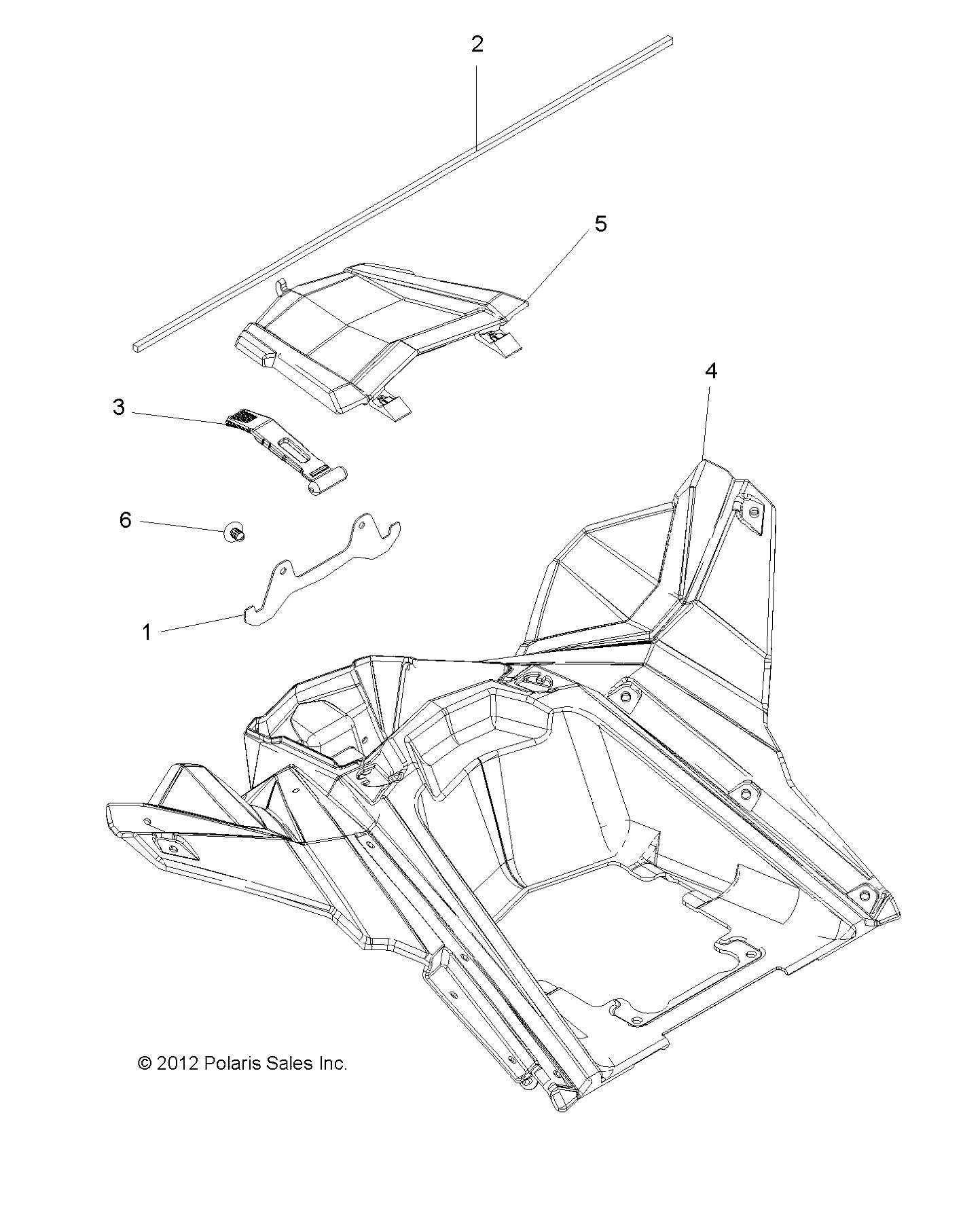 CARROSSERIE STOCKAGE ARRIERE POUR SCRAMBLER 850 2015