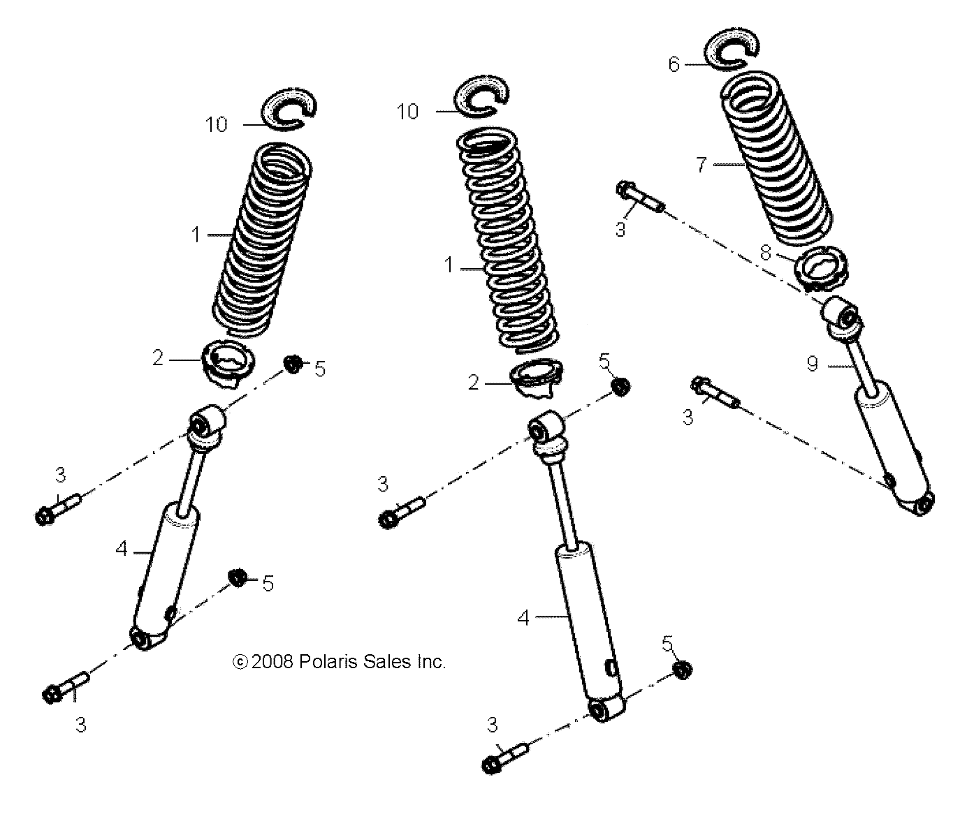 SUSPENSIONAMORTISSEURS POUR OUTLAW 90 2011