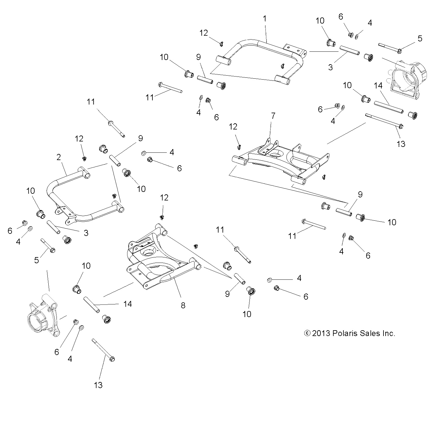 SUSPENSION BRAS DE CONTROLE ARRIERE POUR SPORTSMAN ACE 570 HD 2015
