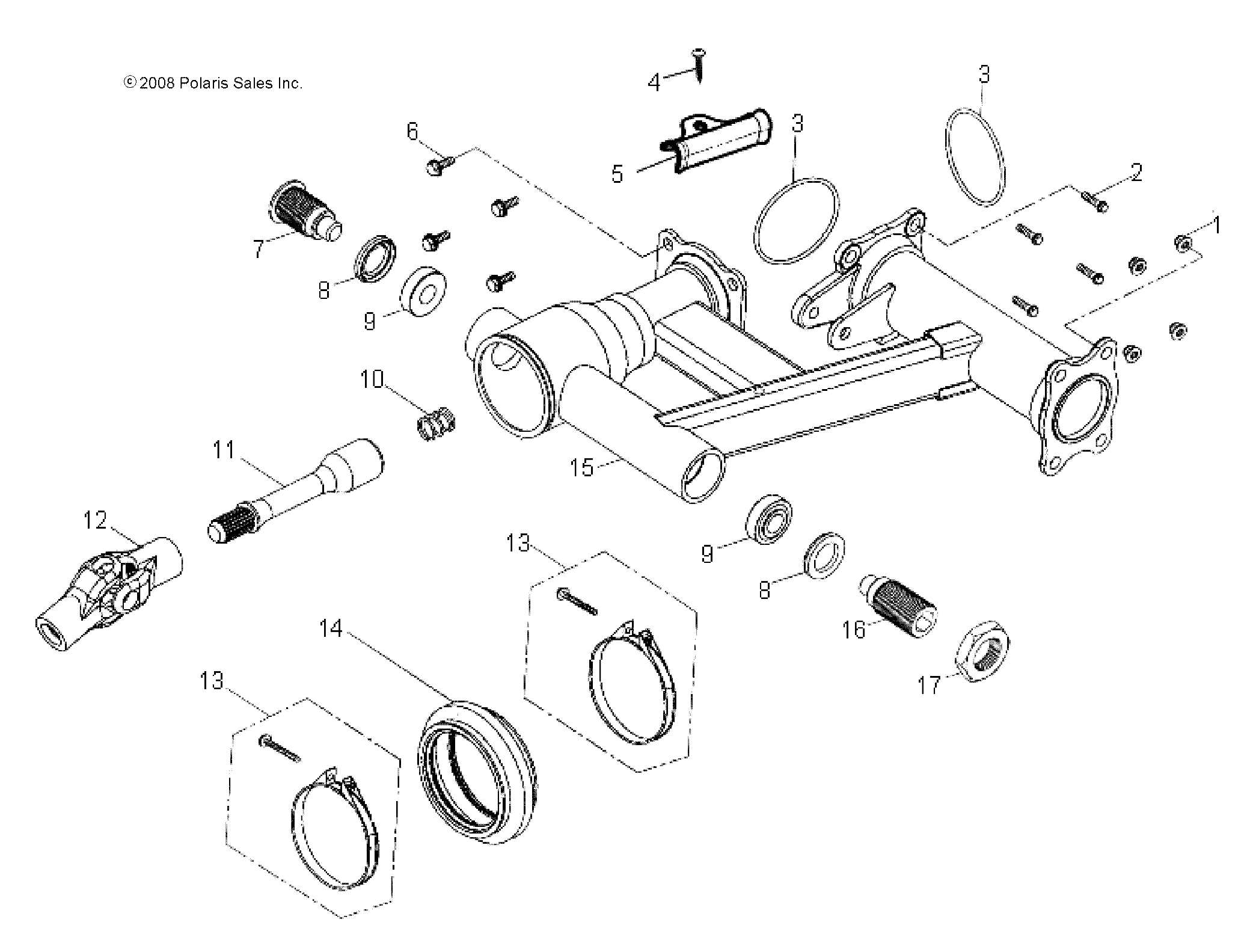 CHASSIS BRAS OSCILLANT ARRIERE POUR PHOENIX 200 2025