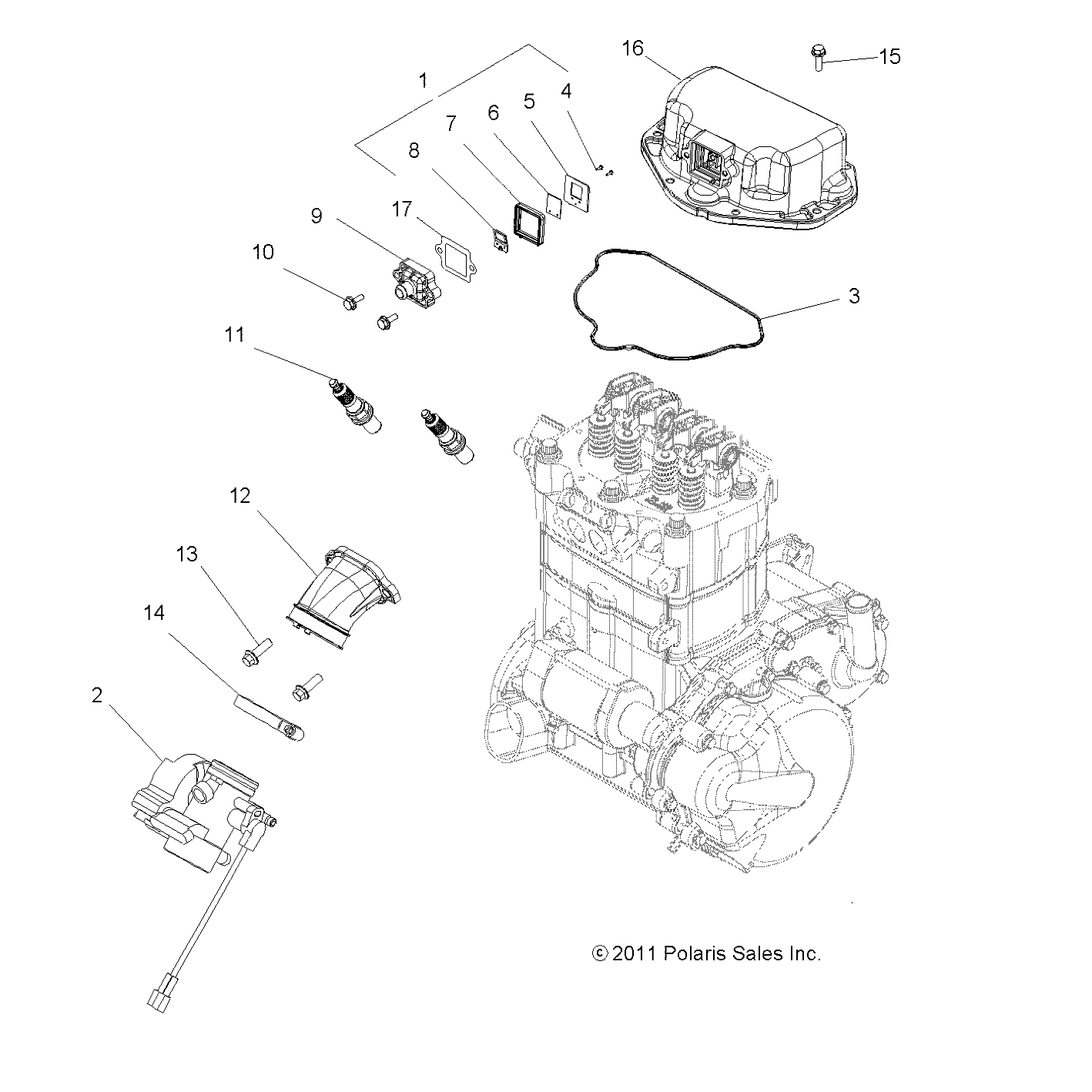 MOTEUR MONTAGE BOITIER PAPILLON POUR SPORTSMAN 800 EFI 2013