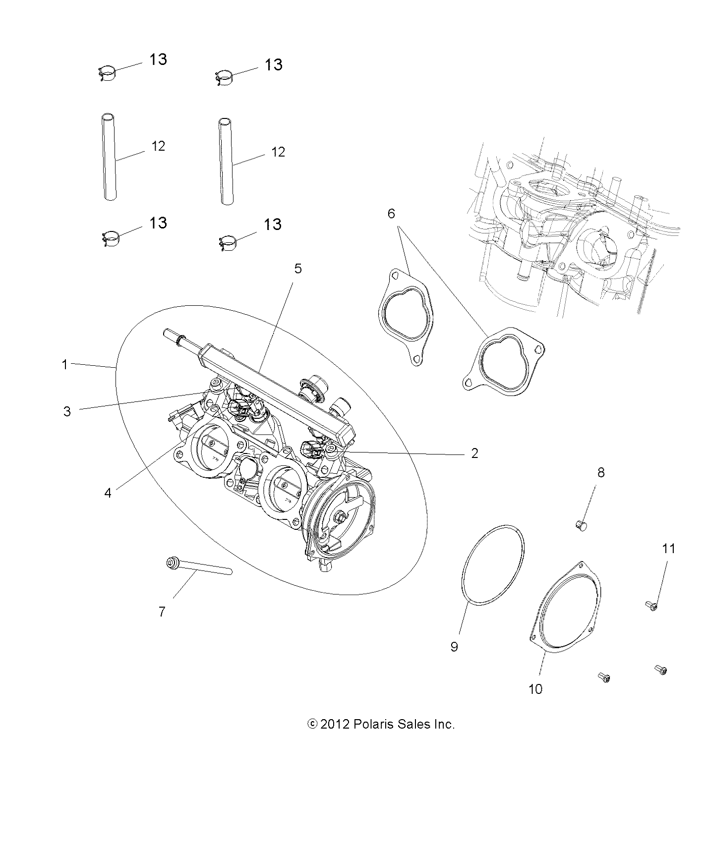 MOTEUR ACCELERATEUR POUR SPORTSMAN FOREST 850 2012