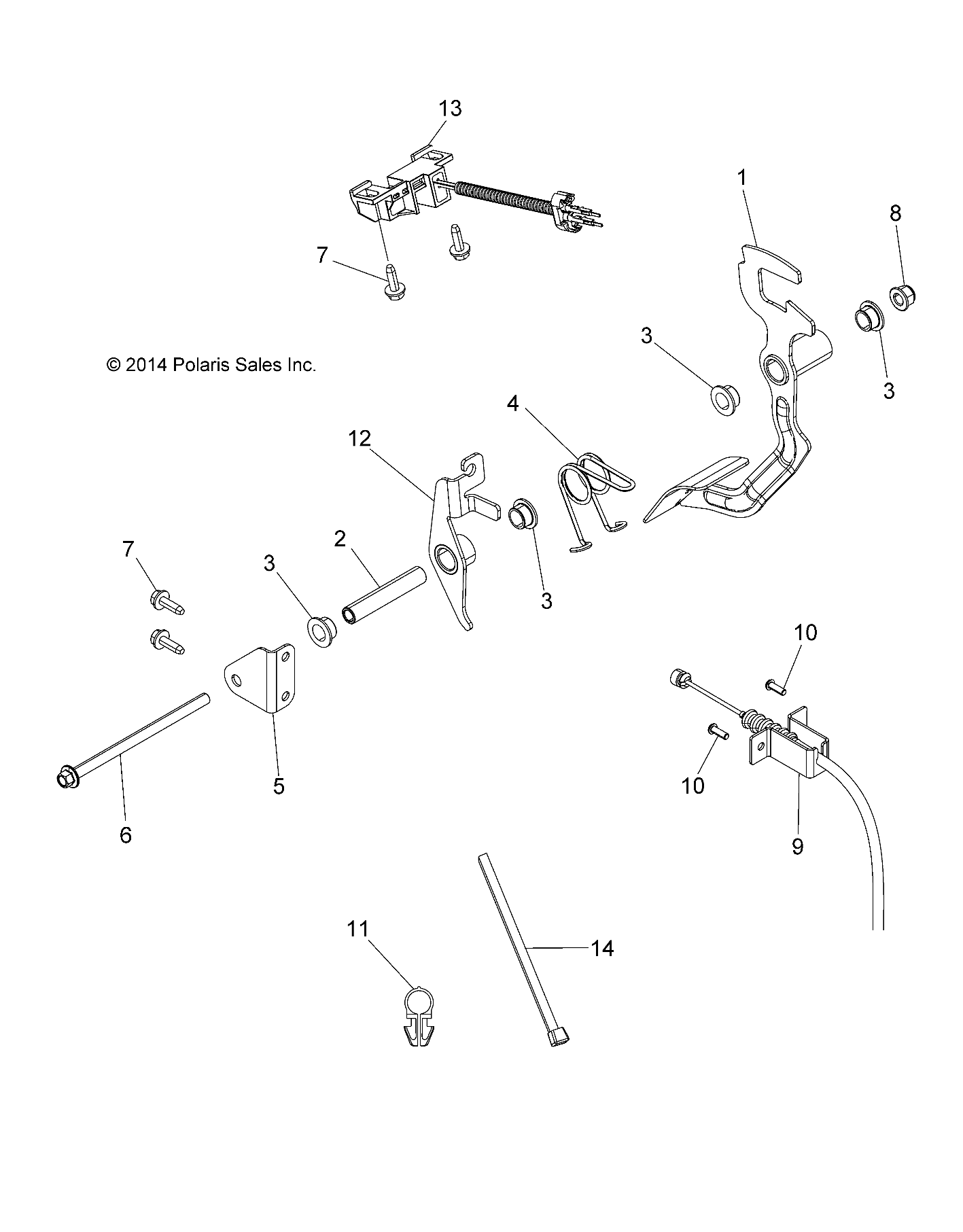 MOTEUR PEDALE DACCELERATEUR POUR SPORTSMAN ACE 570 EFI 2015
