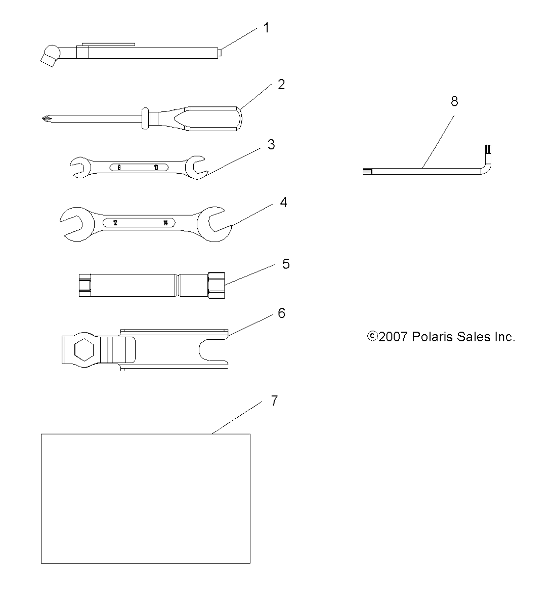 OUTILS KIT OUTILS POUR HAWKEYE 400 HO 2X4 2013