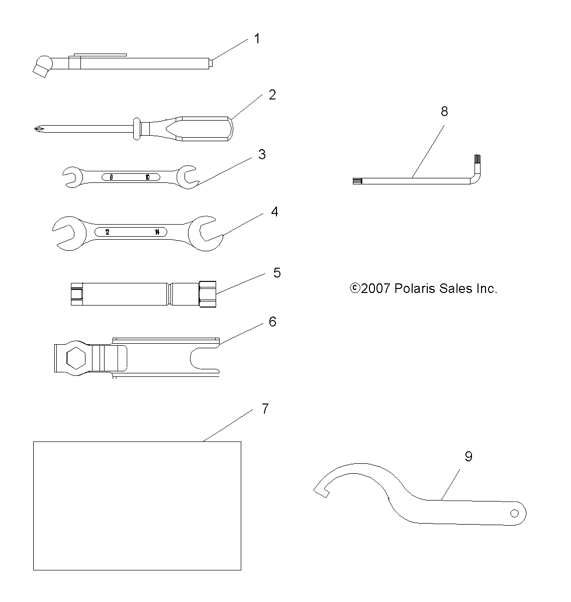 OUTILS KIT OUTILS POUR SPORTSMAN X2 500 EFI QUAD 2009