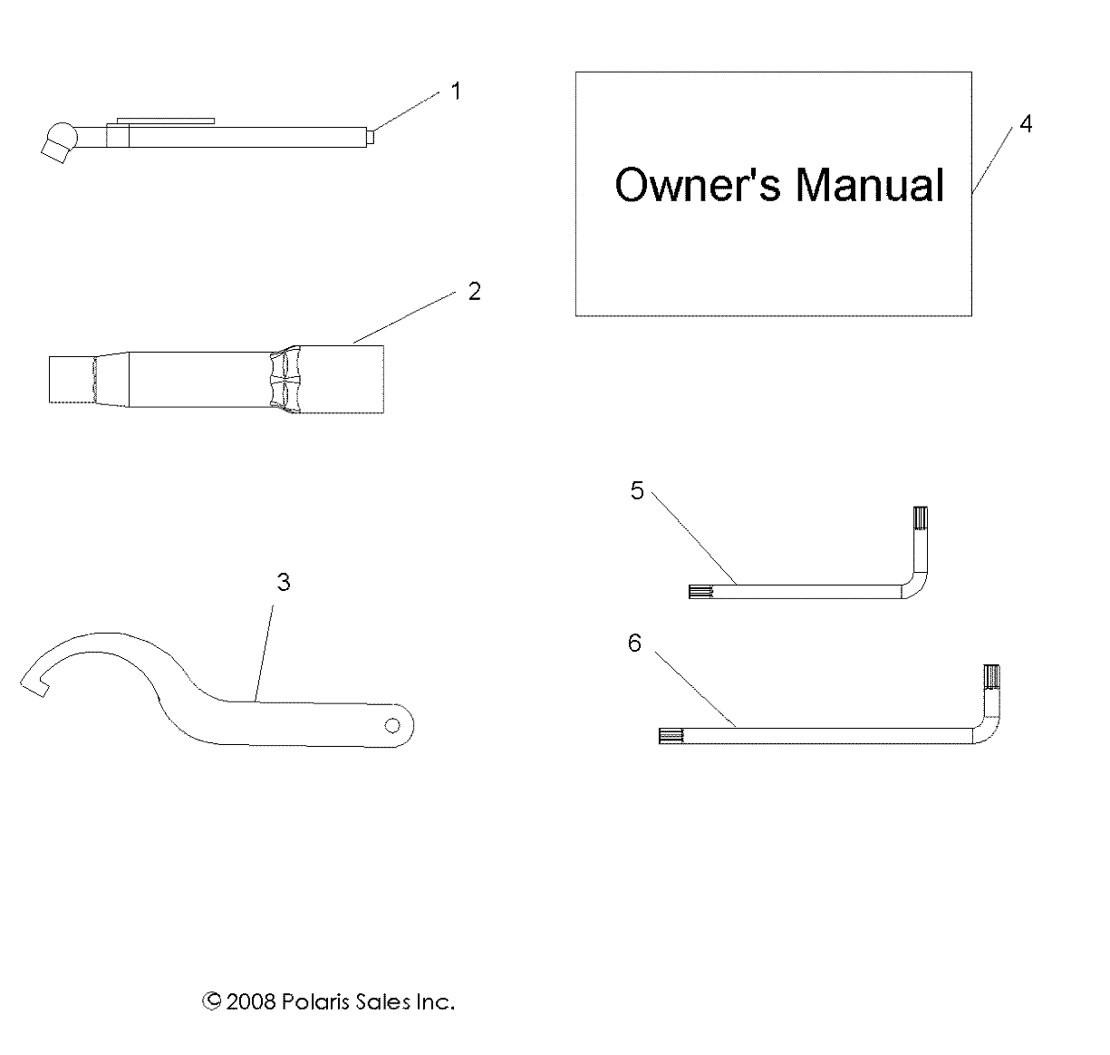 OUTILS KIT OUTILS POUR OUTLAW 450 MXR 2009